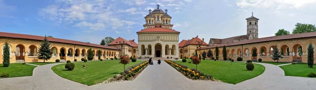 Panoramic image of the Orthodox Cathedral in Alba Iulia