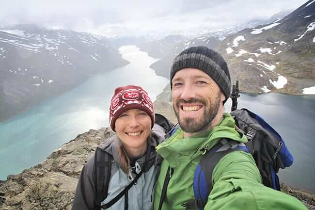 couple taking selfie on spring break