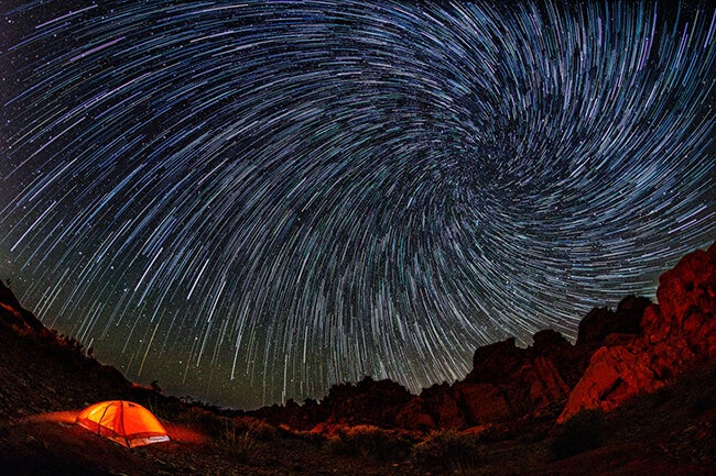 star trails tent