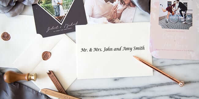 wedding envelope produced by Printique