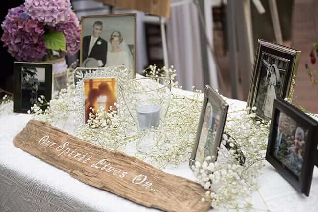 pictures of loved ones at a wedding manufactured by Printique