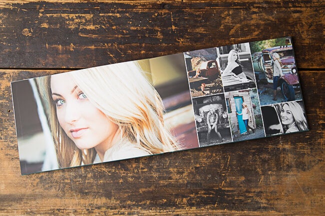 senior girl photo book produced by printique