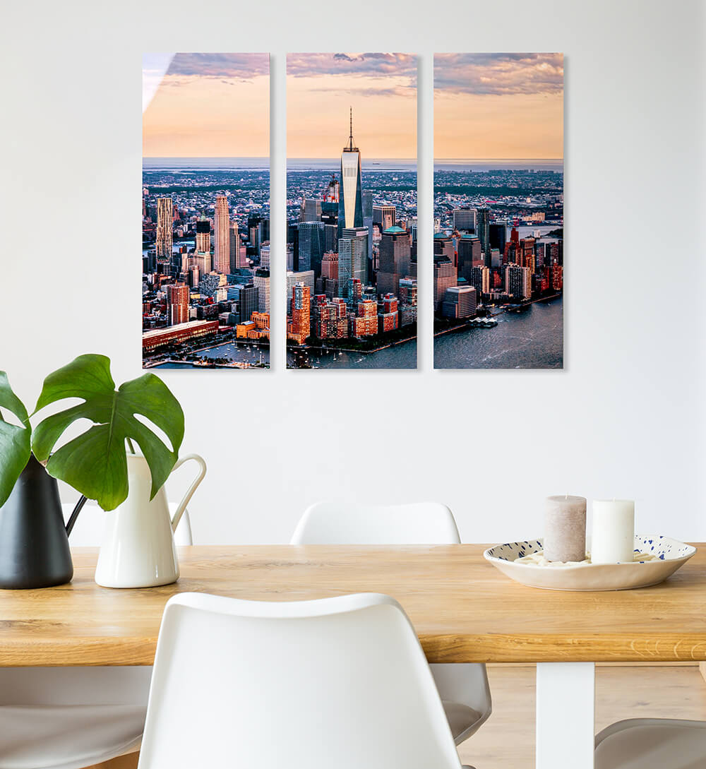 metal cluster of nyc in dining room manufactured by printique