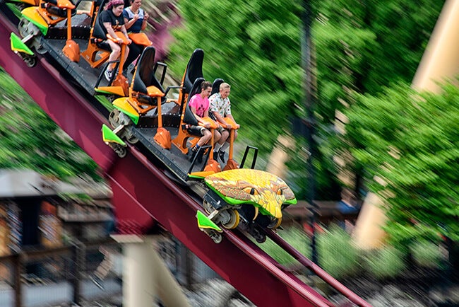 people on rollercoaster