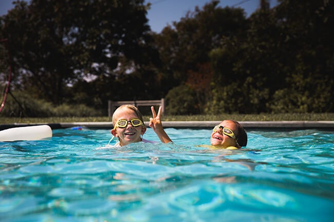 kids in pool