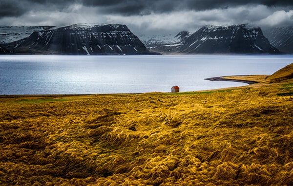 Post-processed picture of iceland
