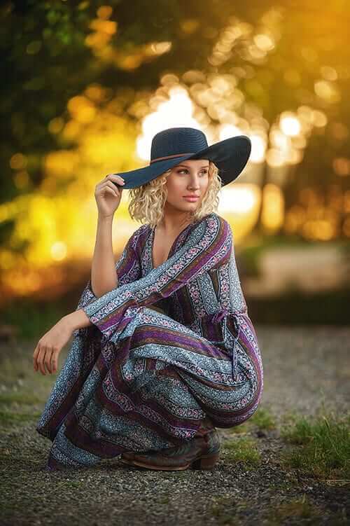 high school senior posing girl