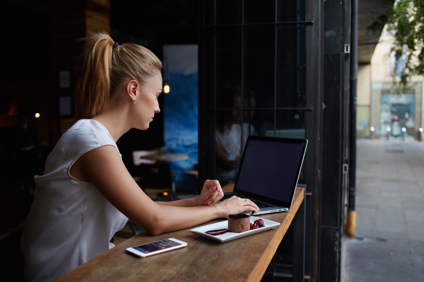 woman at computer