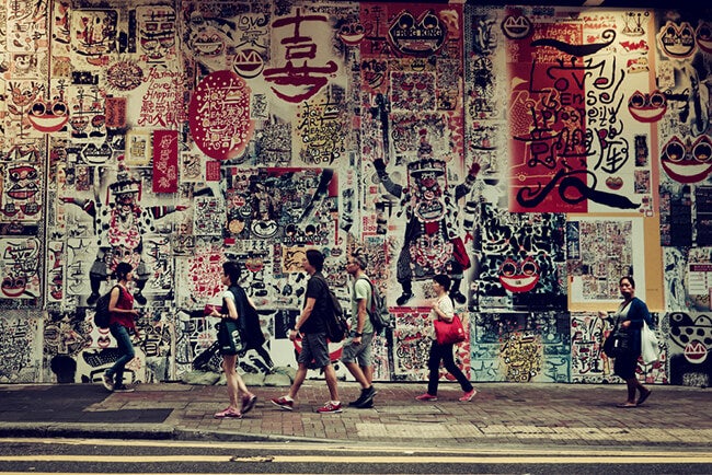 people walking on street