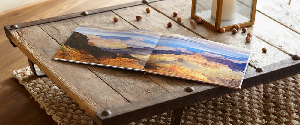 landscape photo book on coffee table book manufactured by printique