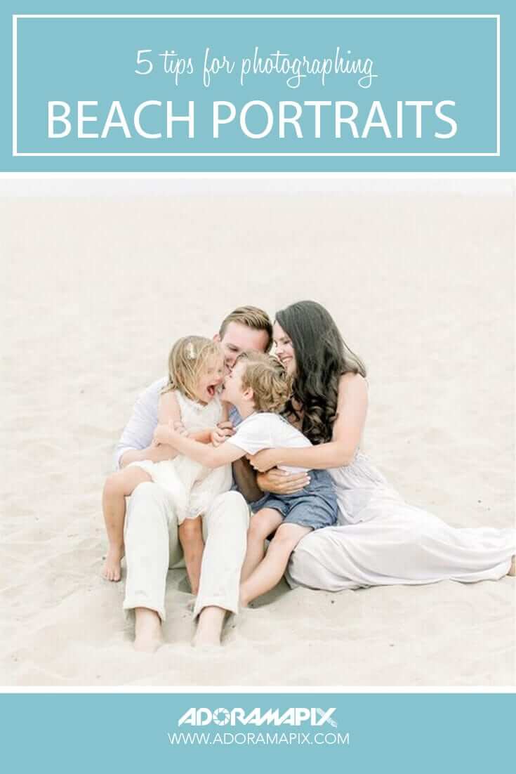 family on beach