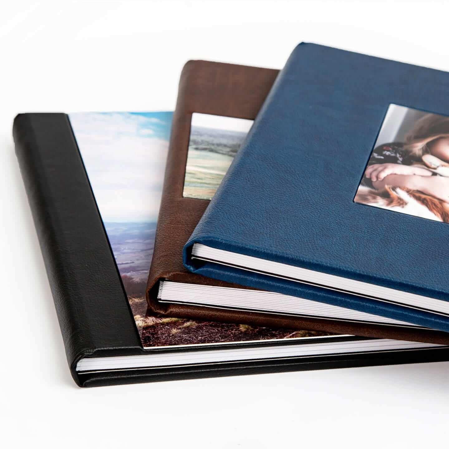 Leather Photo Albums - Premium Layflat Weddings Albums - Printique, An  Adorama Company