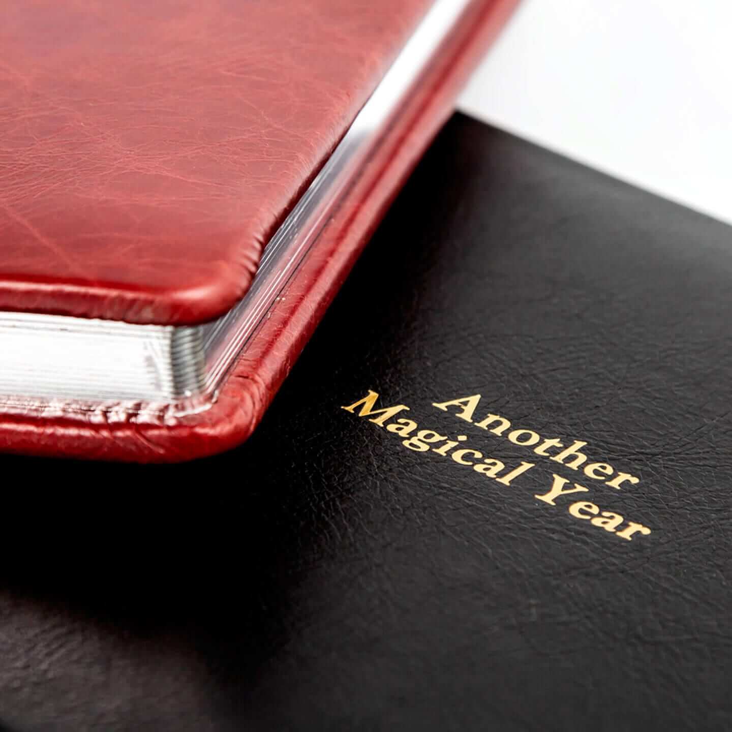 Classic Black Leather Wedding Album