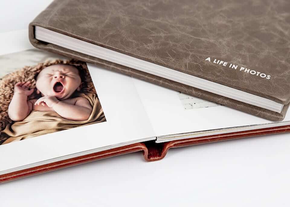 Leather Photo Books - Premium Layflat & Professionally Leather Bound -  Printique, An Adorama Company