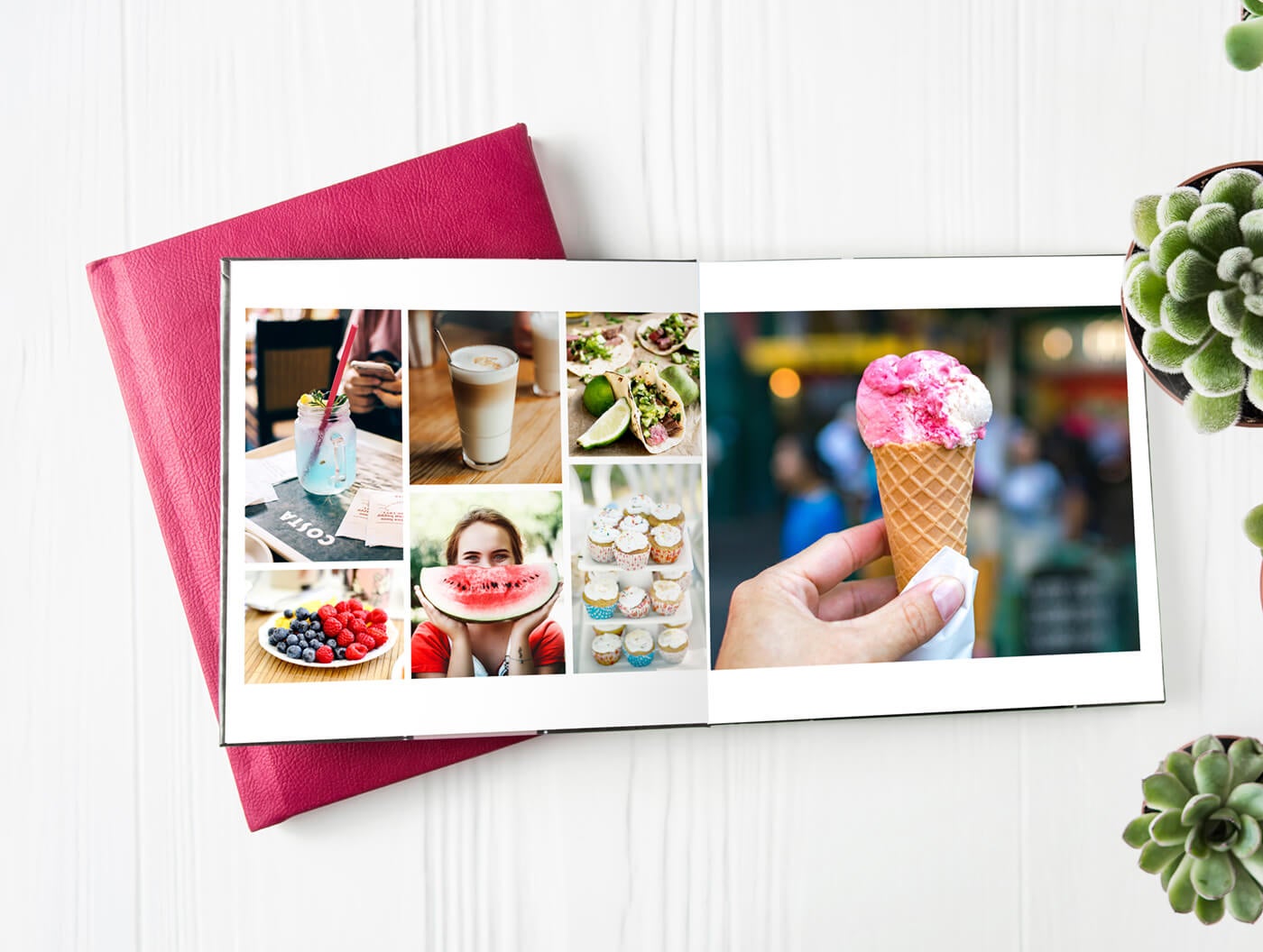 summer photo books by printique showing ice cream