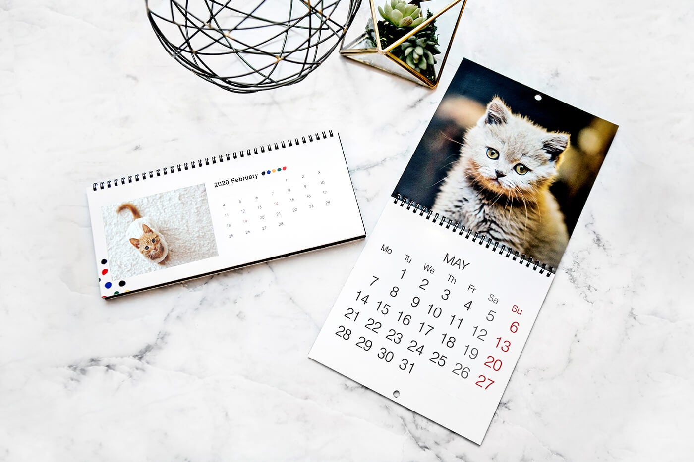 calendars of kittens printed by printique