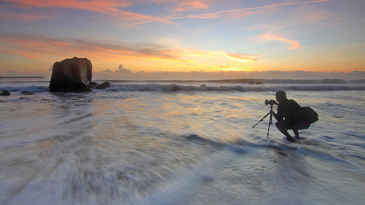 photographer on beach