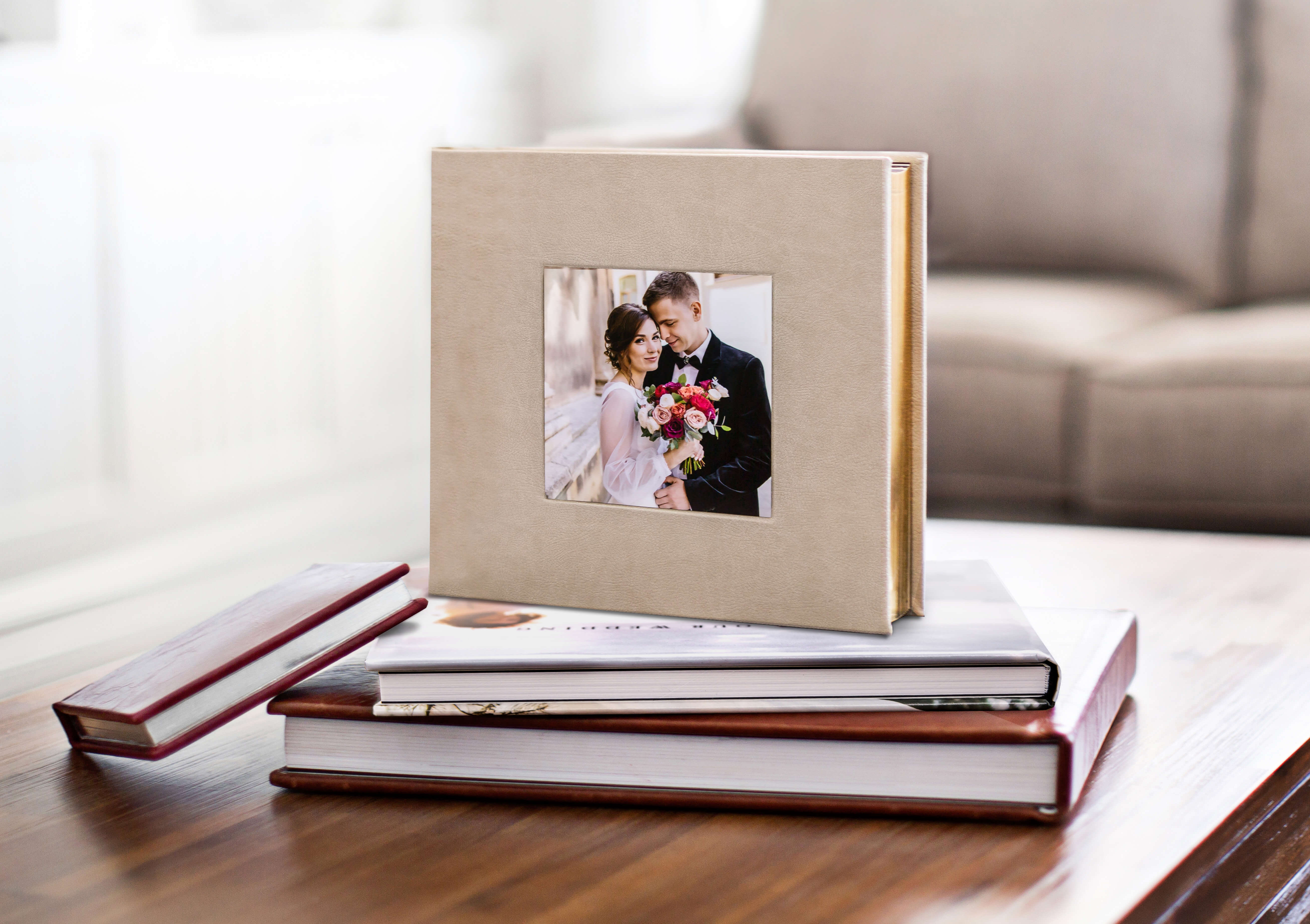 Wedding Photo Book on Display