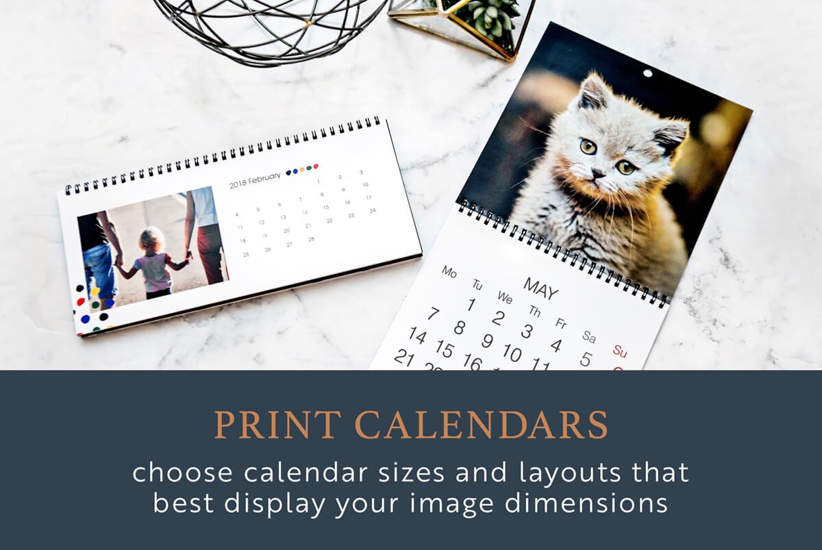 instagram calendars on table by printique
