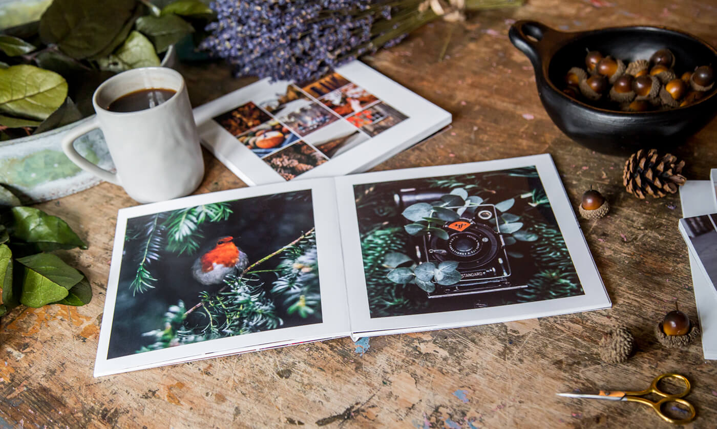 fine art print idea softcover photo book on table