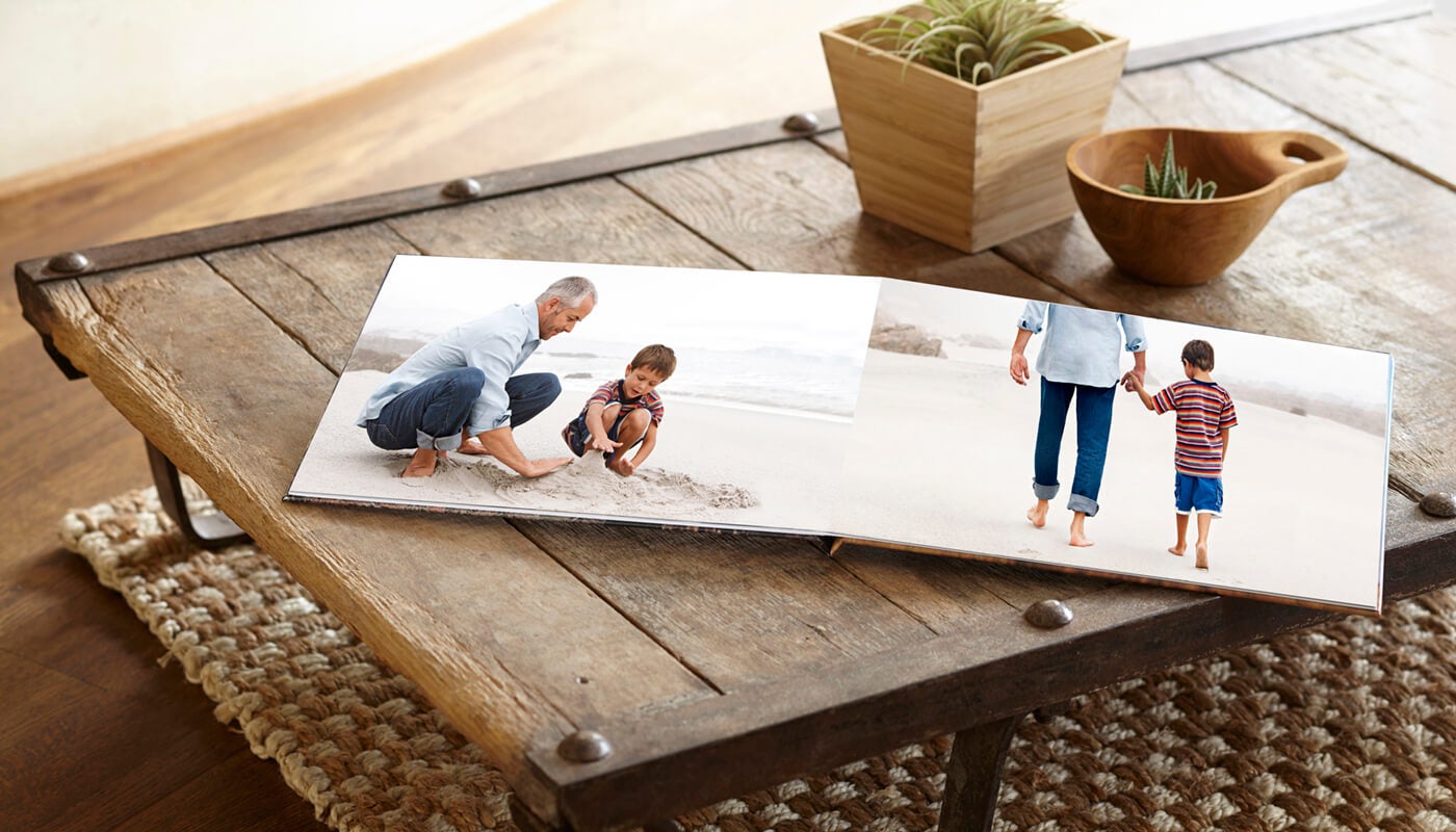 father day photo book by printique on table