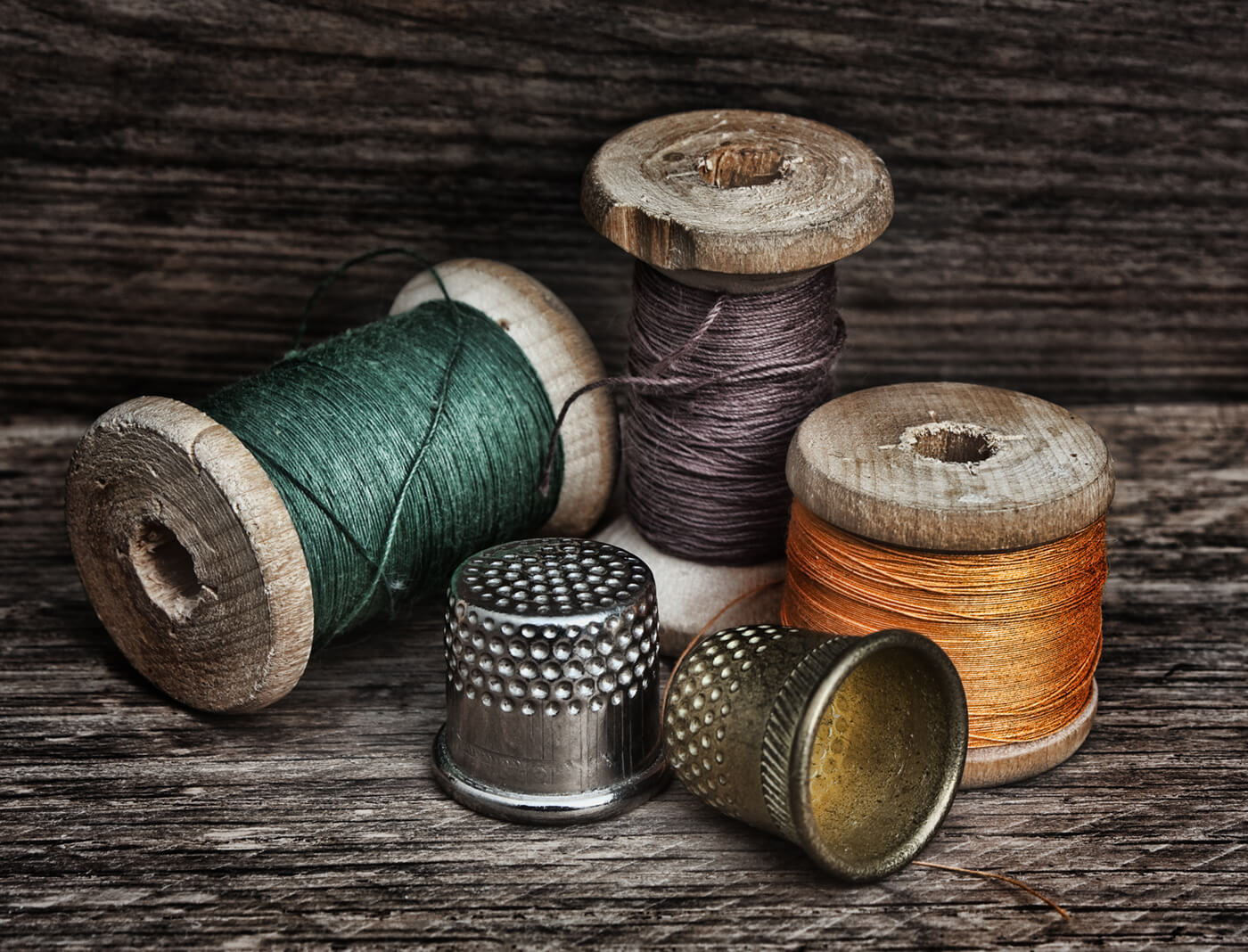 thread and thimble as photo prints