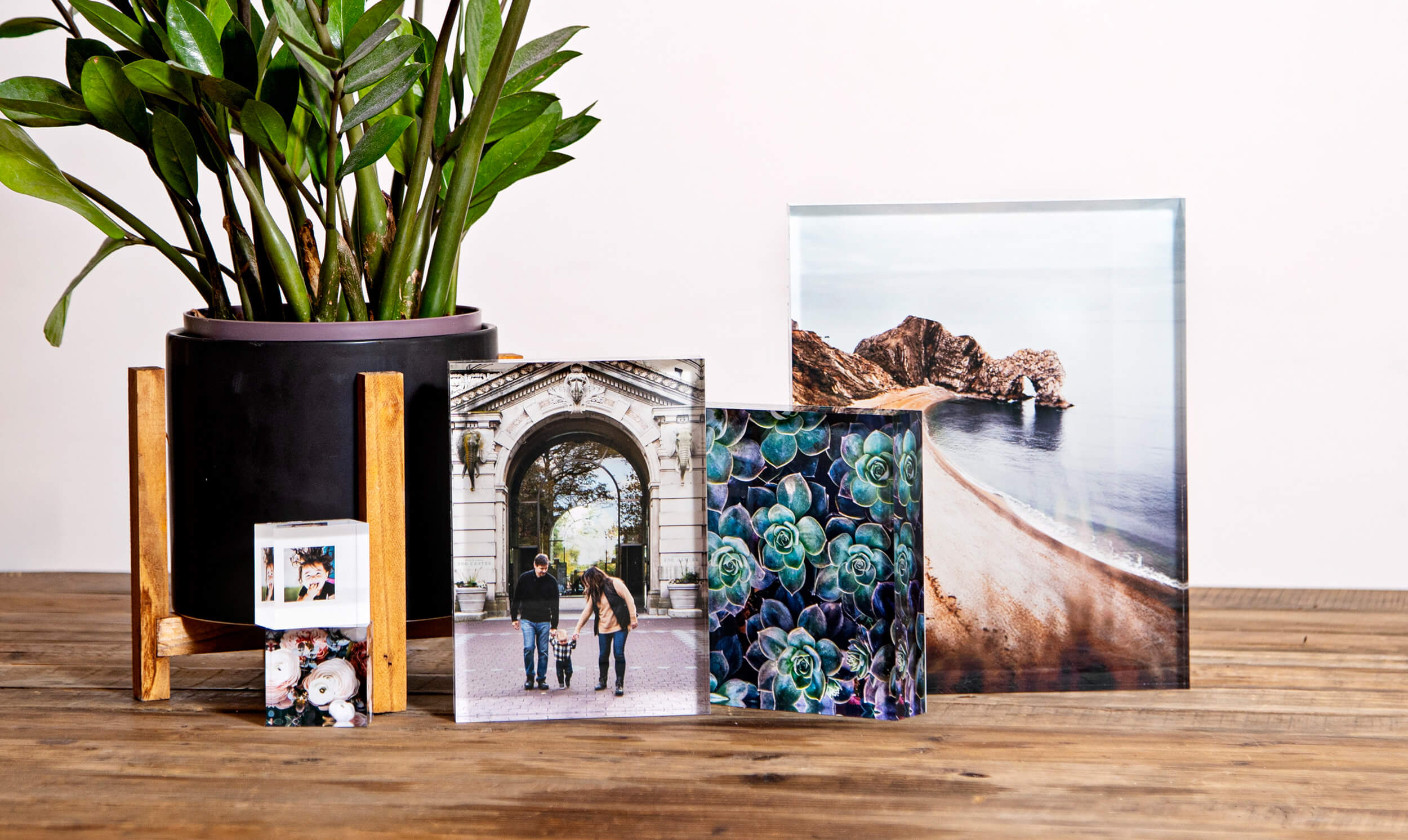 Acrylic Photo Blocks with Engraving, Photo Prints Mounted under Engraved  Acrylic