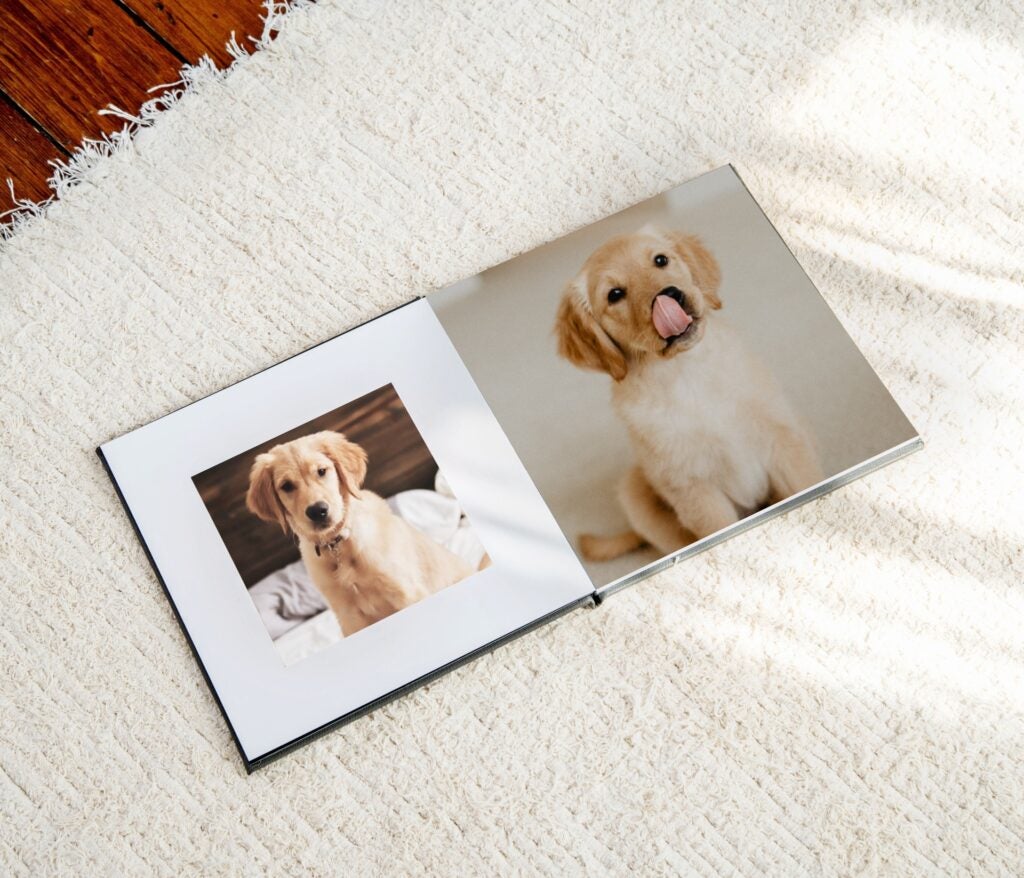 A photobook of your loved ones pet is a great photo gift idea that they will cherish forever.