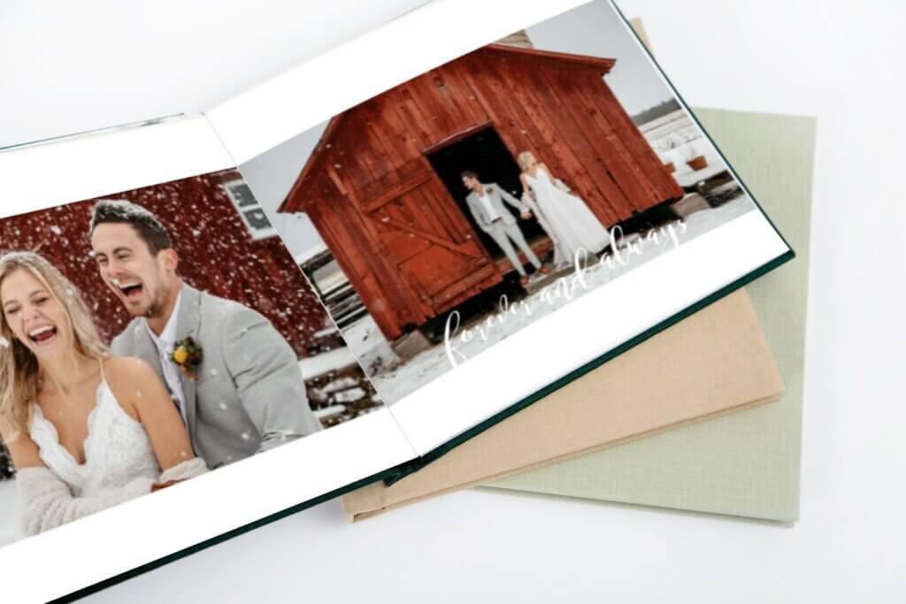 Our Forever and Always sticker used to create the best wedding photo book.