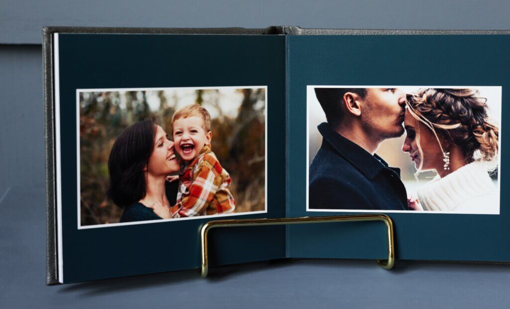 Custom hardcover photo book used as a heartfelt Mother's Day gift.