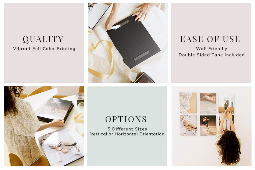 graphic showing highlights of photo tiles