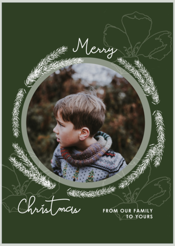 Christmas Wreath in Hunter Green