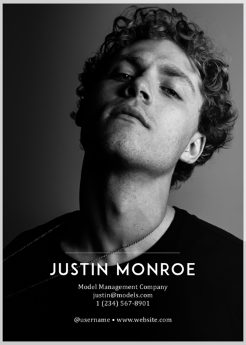 Model Comp Card with 2 Photos