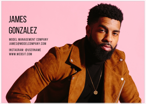 Actor Comp Card with Four Photos